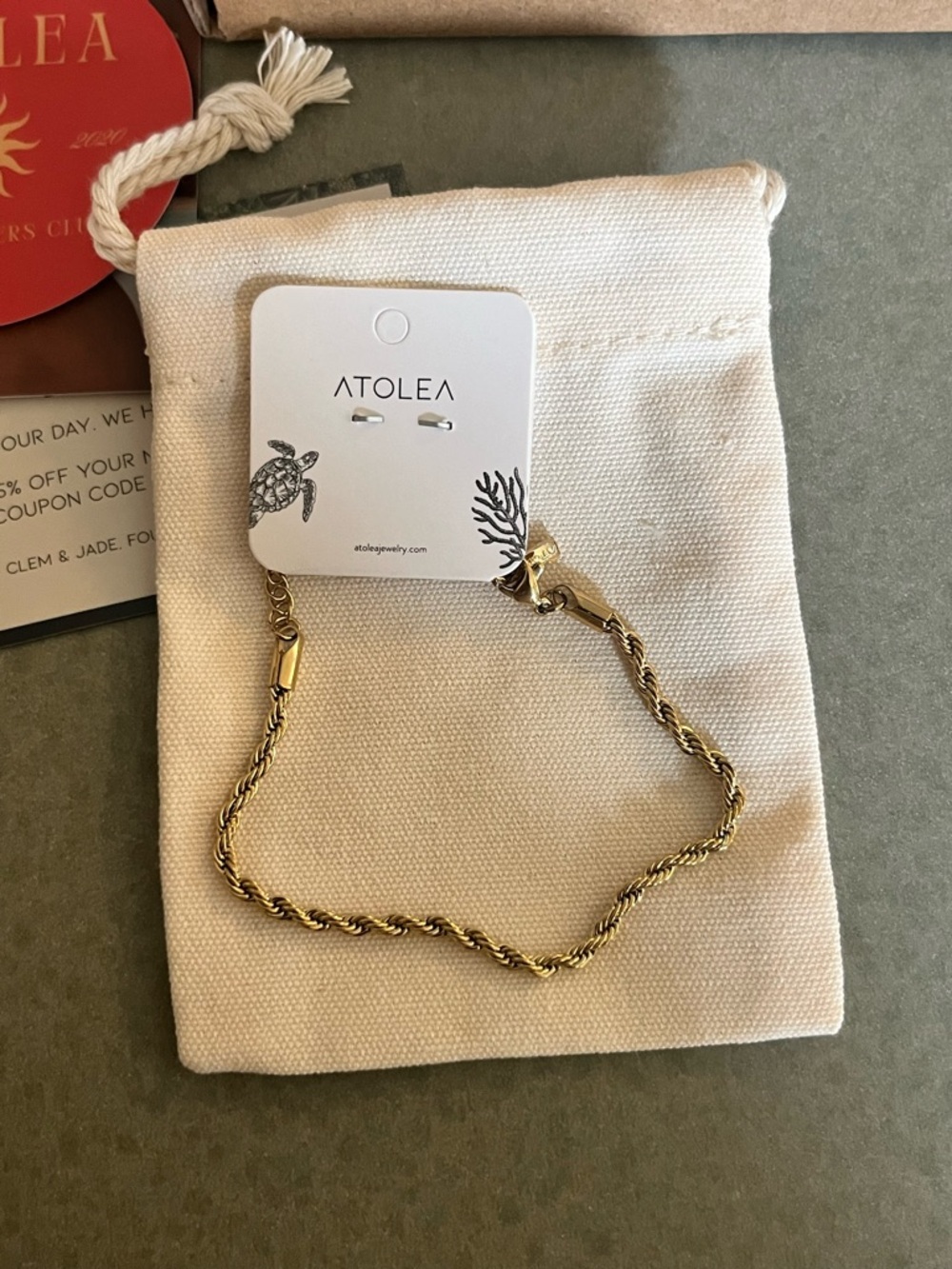 NWT Atolea Calvi rope chain bracelet and necklace bundle - Picture 3 of 12